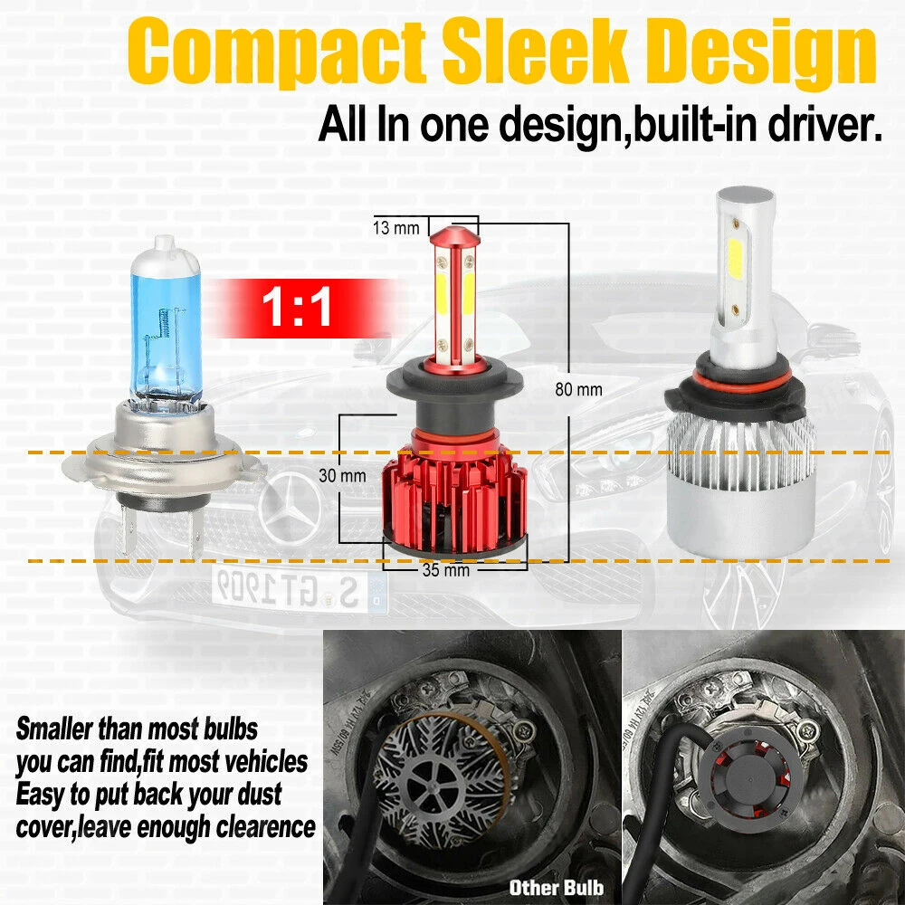 Светодиодсветодиодный лампа H7 светодиодный Светодиодная H11 H8 H9 для фар головного