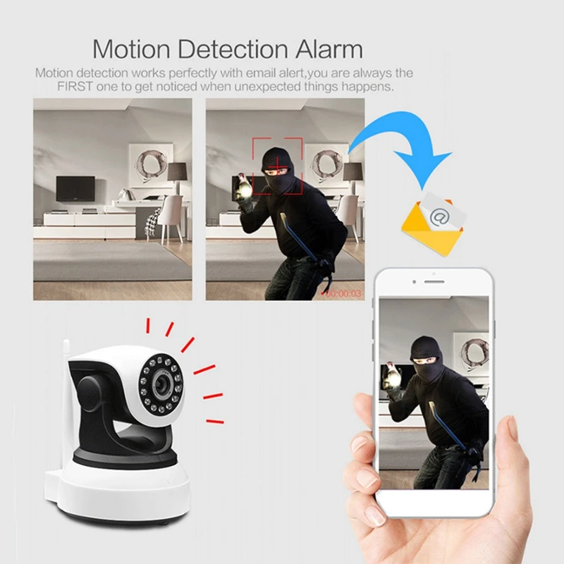 

HD 1080P Smart Home Wifi Camera Indoor IP Security Surveillance Motion Detection Camera for Baby Monitor(EU Plug)