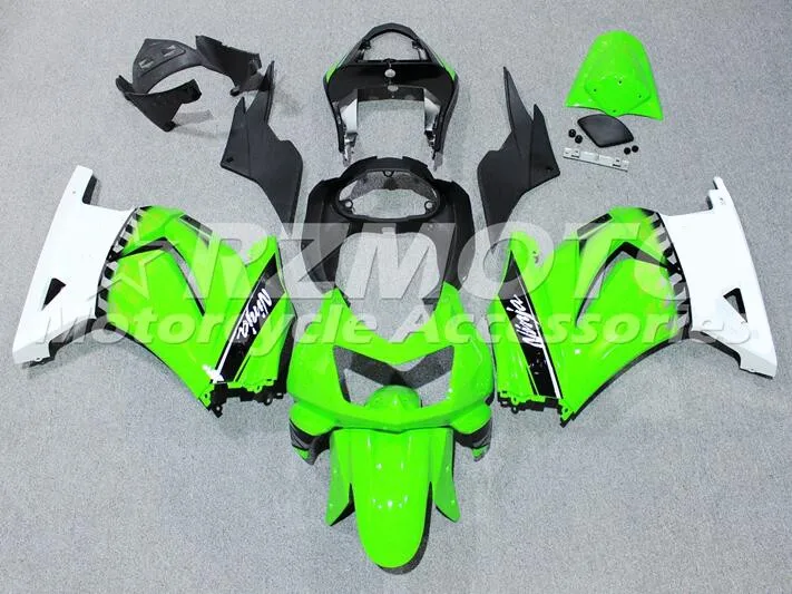

NEW ABS Whole Fairings Kit Fit for Kawasaki Ninja 250 EX250 ZX250R 2008 2009 2010 2011 2012 Bodywork set Cool green white
