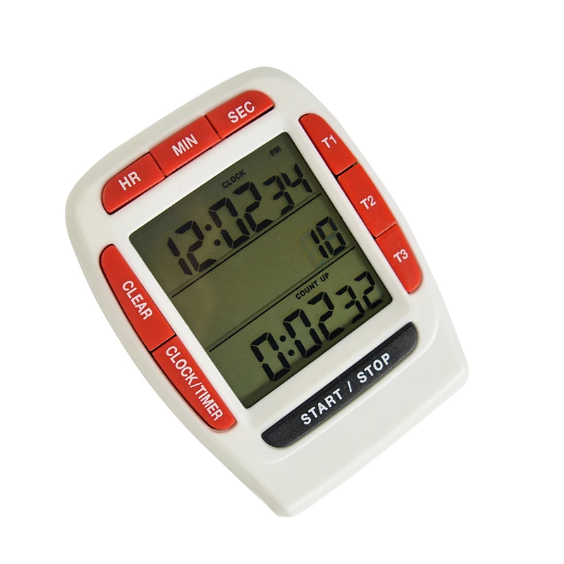 Цифровой ЖК многоканальный кухонный магнитный Таймер обратный отсчет