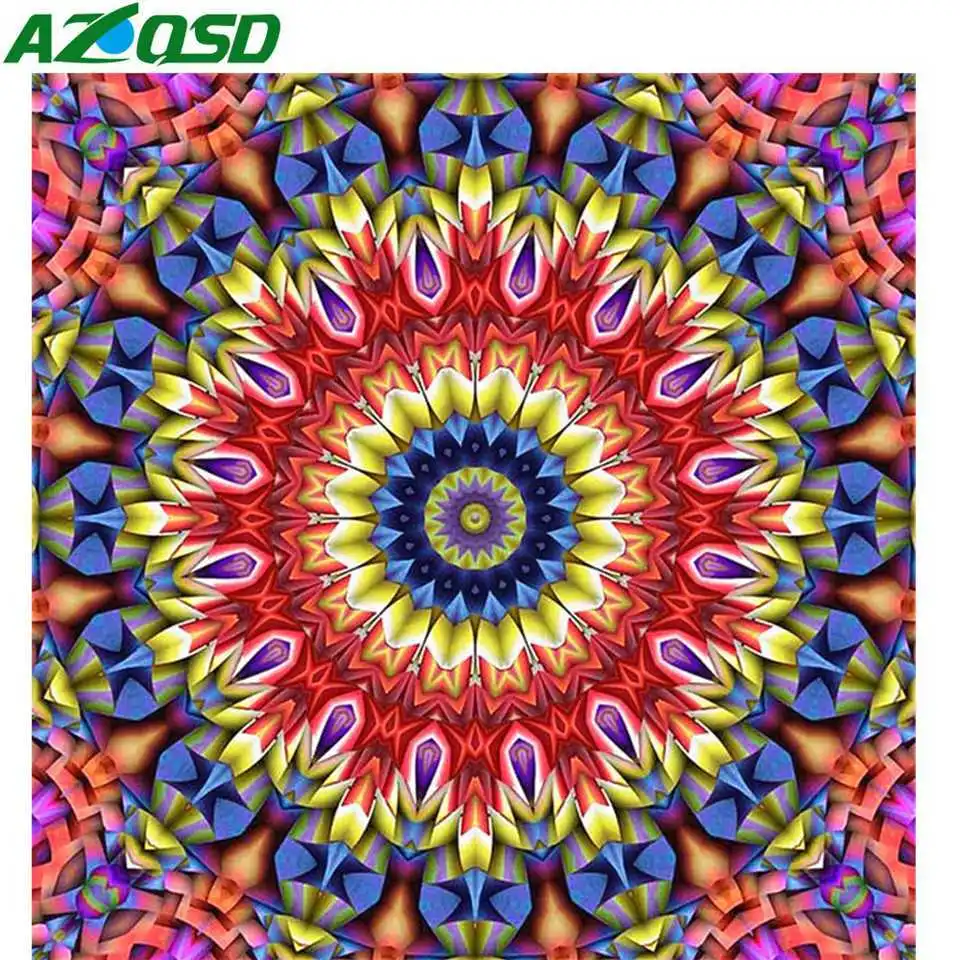 

AZQSDD 5d Diamond Painting Religious Mandala Full Drill Embroidery Cross Stitch Rhinestones Art Needlework Home Decor Gift