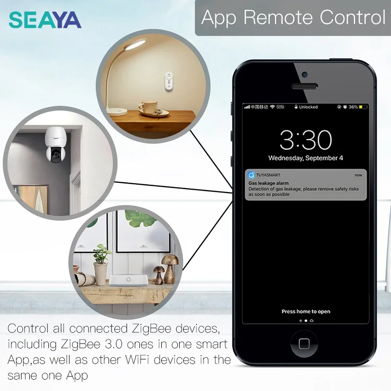 Умный шлюз SEAYA Tuya ZigBee хаб для умного дома беспроводной пульт дистанционного