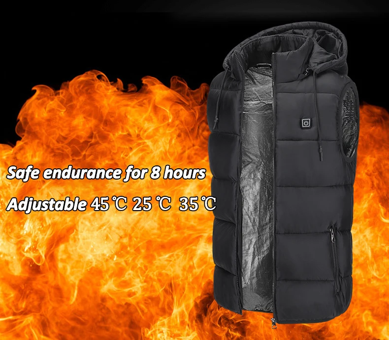 ZYNNEVA уличная USB умная жилетка с подогревом зимняя электрическая куртка для