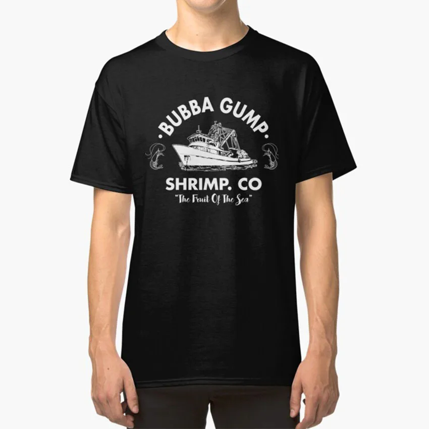 Bubba Gump футболка с креветками Форрест Гамп Форест гумп Бубба креветки бег фильм