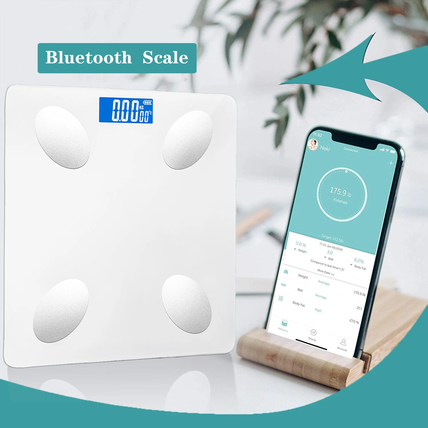 

Bathroom Electronic Scale Body Digital Scales Smart Floor Weight Scales Wireless Bluetooth Sync App Balance Composition analyzer