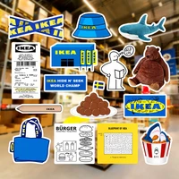 15pcs illustration stickers camping aviation travel trip for suitcase laptop luggage car 3m waterproof sticker