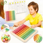 Квадратная круглая детская таблица умножения 9x9, детский сад, деревянная доска для раннего обучения игрушки для математики DDJ