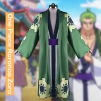 roronoa zoro cosplay costume kimono robe cloak belt full suit for men woman