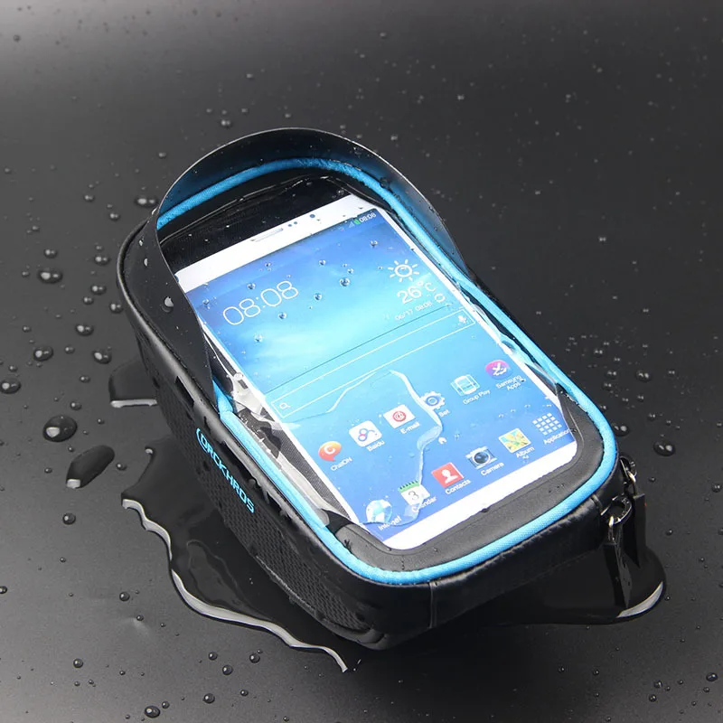 

Bicycle front shelf bag handlebar bag 6.5 inch mobile phone bag mountain bike road bike waterproof touch screen saddle bag