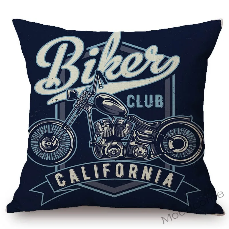 1" Винтажный постер для езды на мотоцикле в клубе" Born to Ride Live to Ride Throw ", Чехол для подушки в американском стиле, Подарочный чехол для подушки Bf
