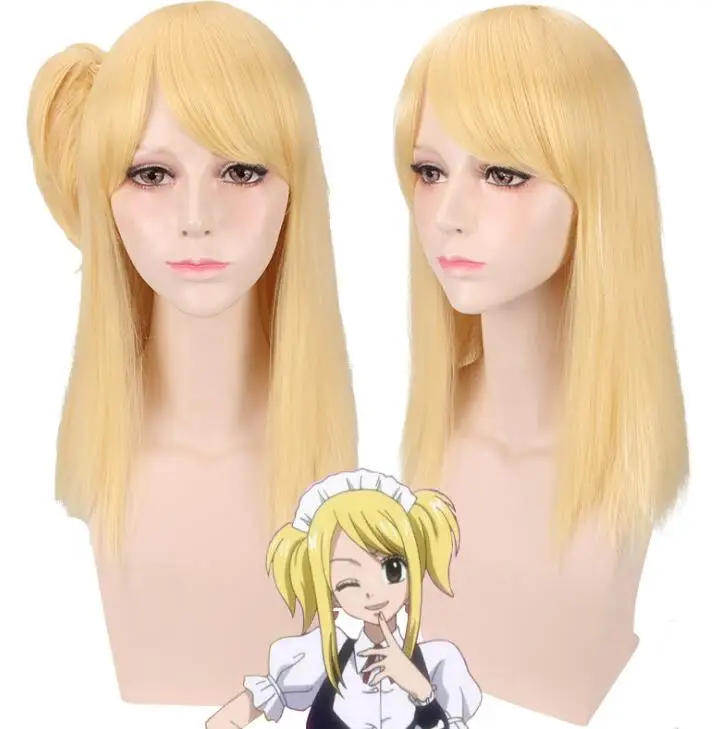 

Женский парик для косплея, длинный прямой парик из аниме «Волшебный хвост», 45 см