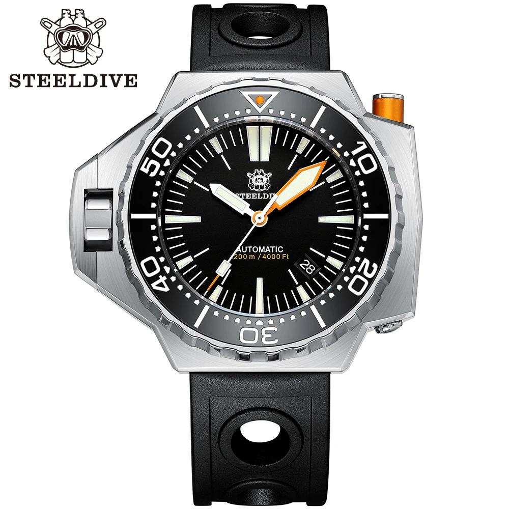 Steeldive SD 1969 Ploprof Hommage 1200 Diver Watch Automatic Self-Wind Mens Mechanical BGW9 Luminous 316 Stainless | Наручные часы