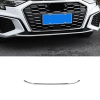 car accessories for audi a3 8y s line 2020 2021 stainless steel glossy front bumper molding strip trim