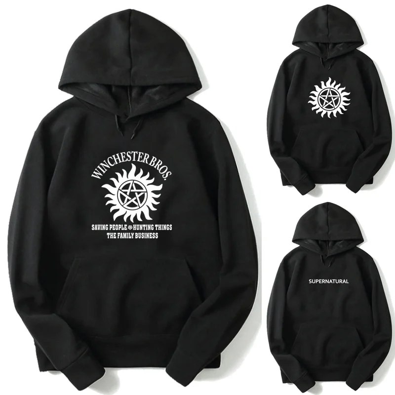 Hot TV Series Supernatural Hoodie Print Men Women Fashion Sweatshirt Streetwear Hoodies Harajuku|Женские толстовки и