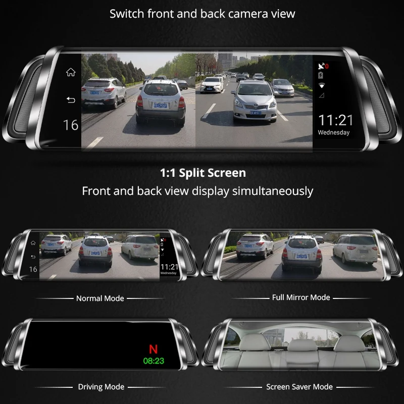 G07 зеркало авто камера 10 дюймов 4G заднего вида bluetooth видео рекордер HD1080P gps
