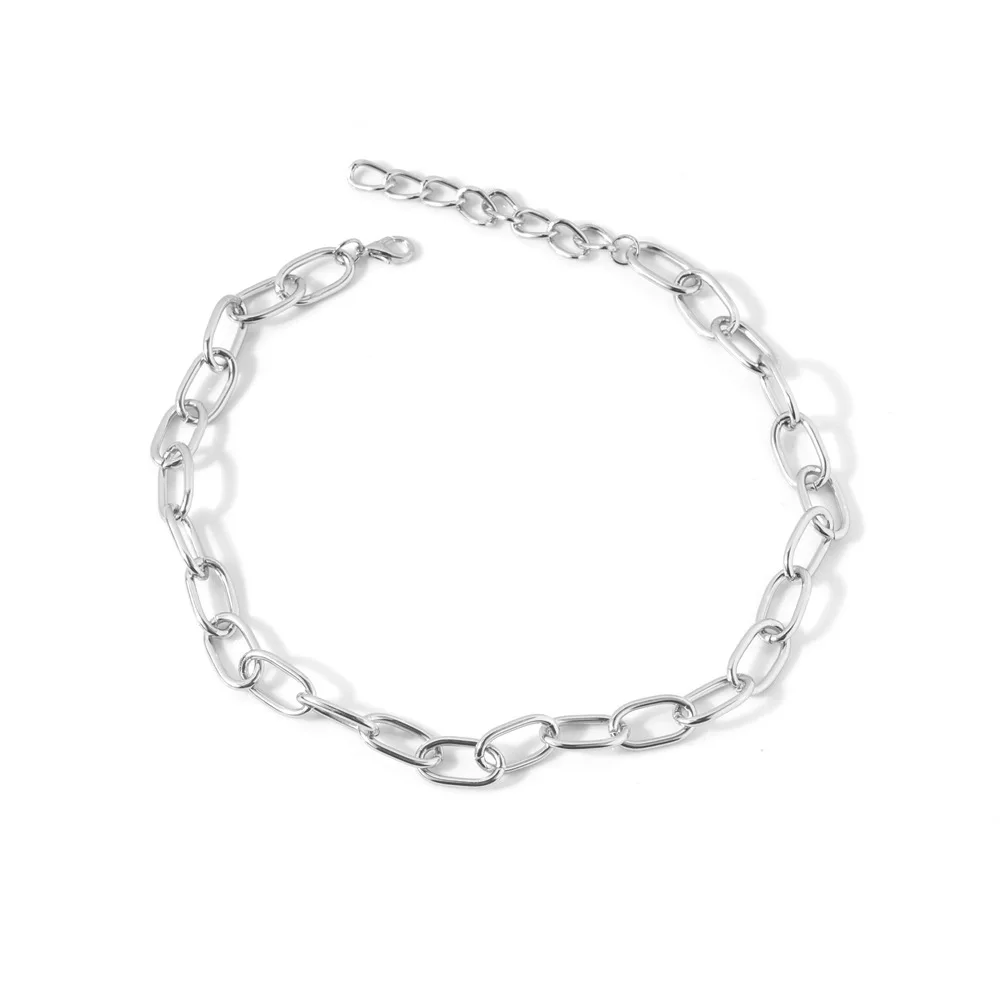 Простые серьги ожерелье наборы для женщин модные трендовые металлические