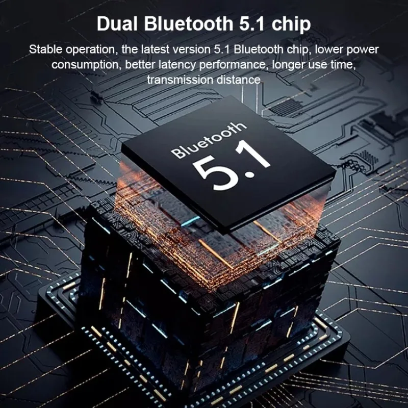 

Wireless Earbuds Bluetooth V5.2 Headset QCC3040 AptX 4 Mic CVC Noise Cancellation TWS+ Wireless Earphones Fast Delivery