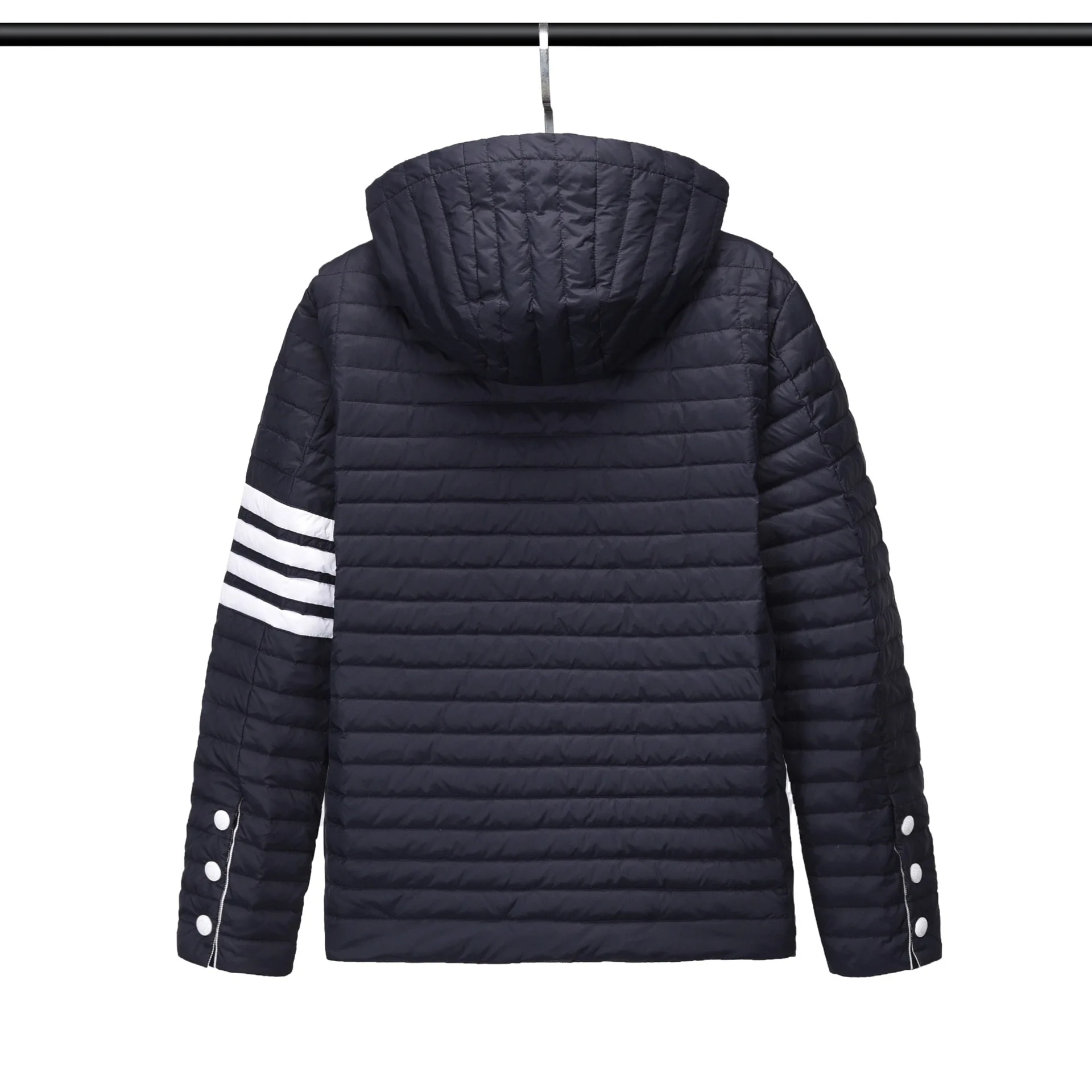 THOM BRUN's new TB Lightweight Down Jacket Men and women's Hooded zipper Casual down Grey duck ultra-light down jacket
