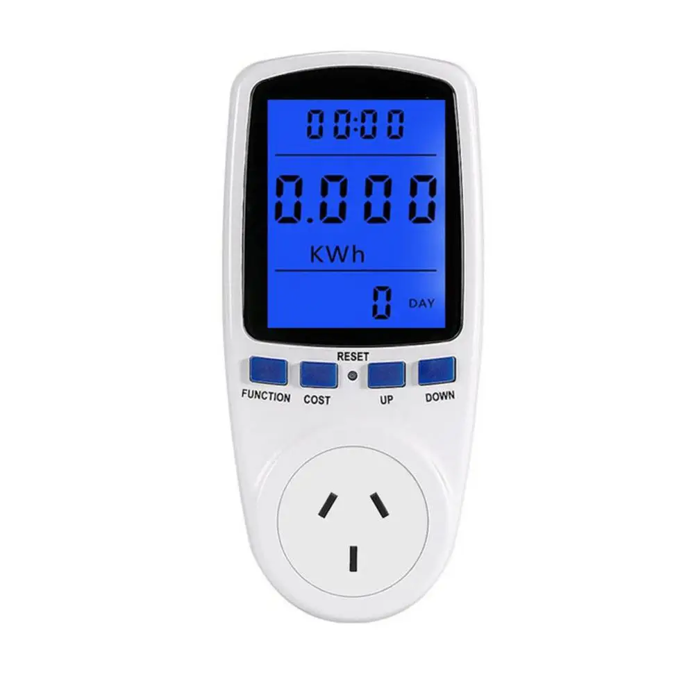 

Electricity Usage Meter Plug Power Consumption Control Watt Voltage Amps Meter Energy Saving Measuring Socket With Digital LCD