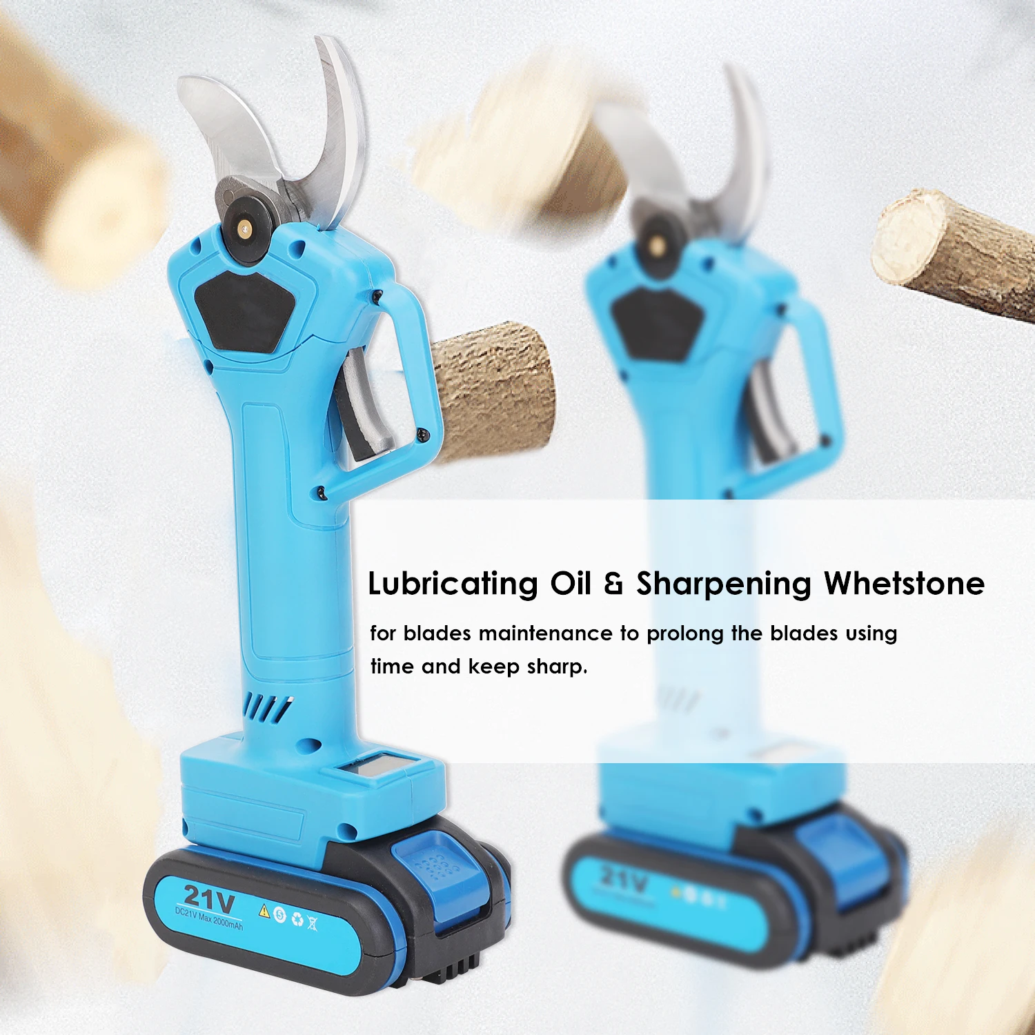 

Cordless Electric Scissor Rechargeable Electric Scissors Cutter Shear with 21V Lithium Battery Display Screen Cutting Tool Twig