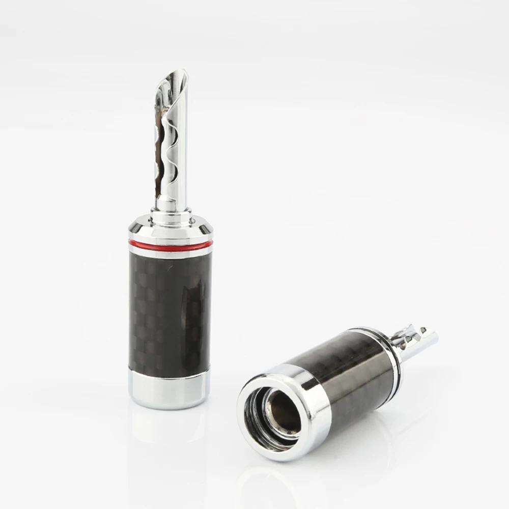 2 шт. высококачественный медный родиевый банановый разъем BFA из углеродного