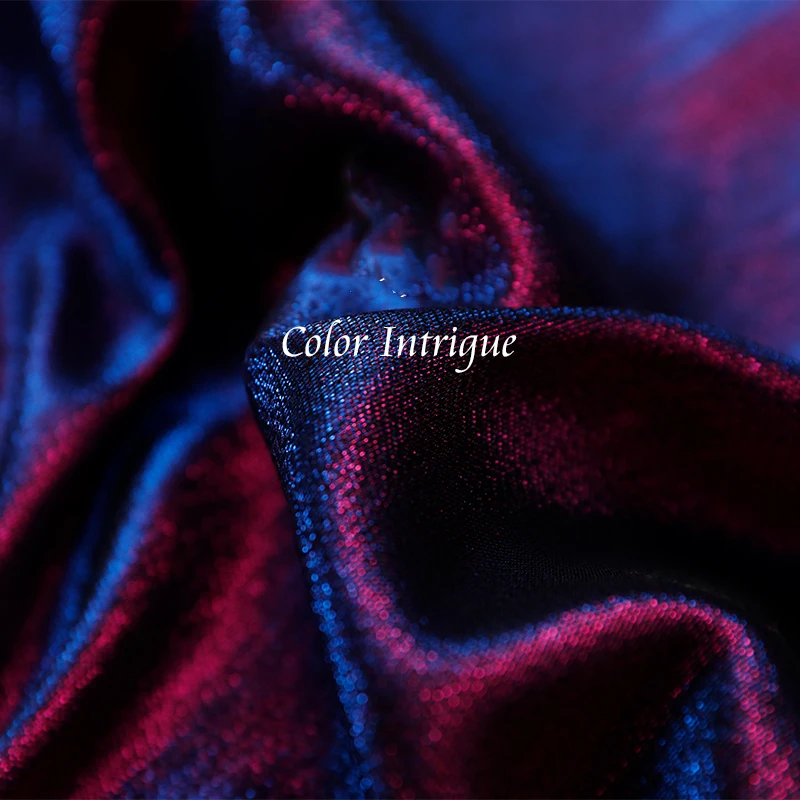 

Jacquard Fabric Flash Aurora Magic Color Fashion Designer DIY Handmade Sewing Windbreaker Suit Skirt Pants Accessories Fabric