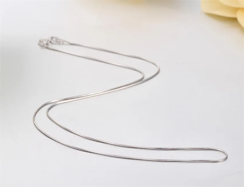 

35-80cm Tiny Real 925 Sterling Silver Thin Octagon Snake Chain Choker Necklaces Women Girls Jewelry Italy Collier Collares Gift