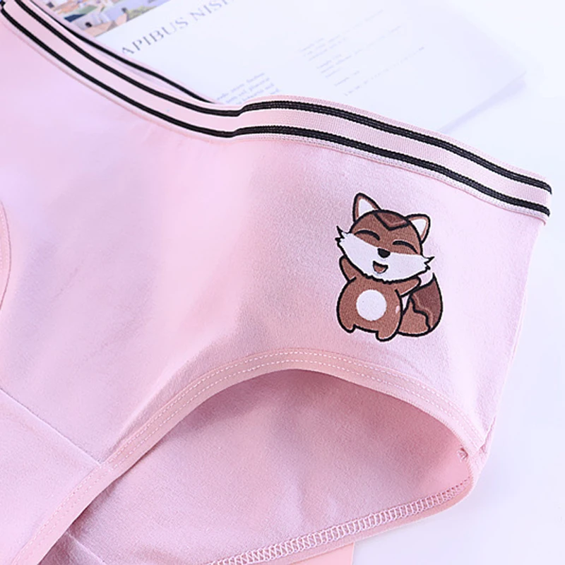 Трусы для девочек женские трусики хлопковое нижнее белье с принтом кота
