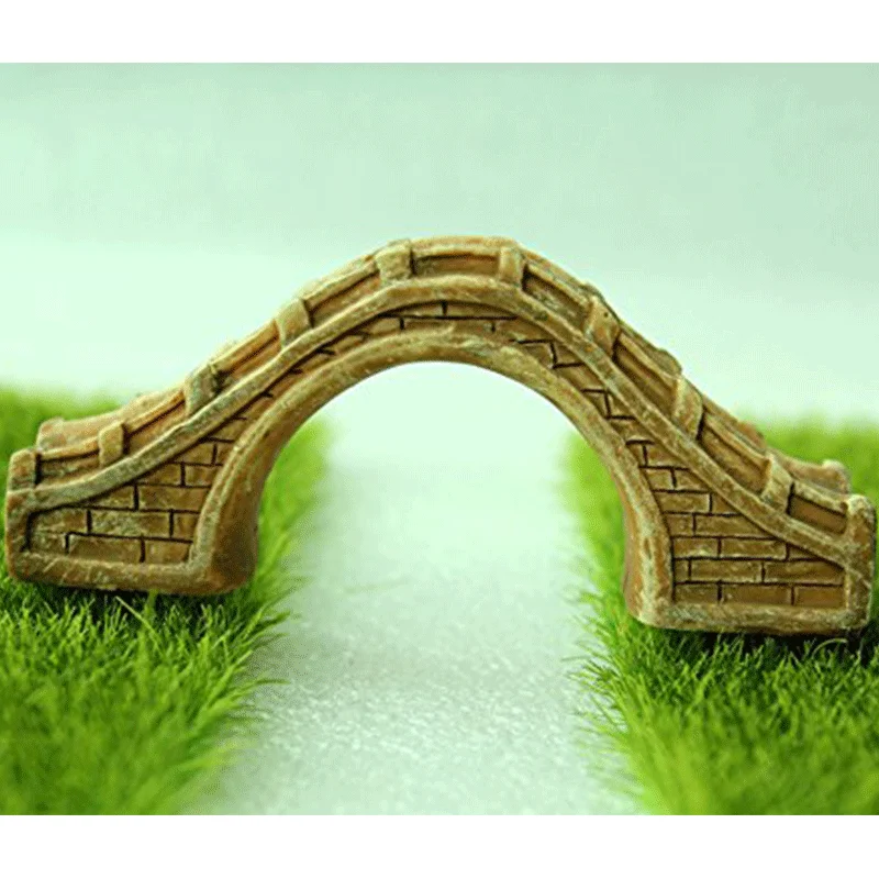 Большой Каменный мост Zakka бонсай из смолы коричневый миниатюрный садовый декор