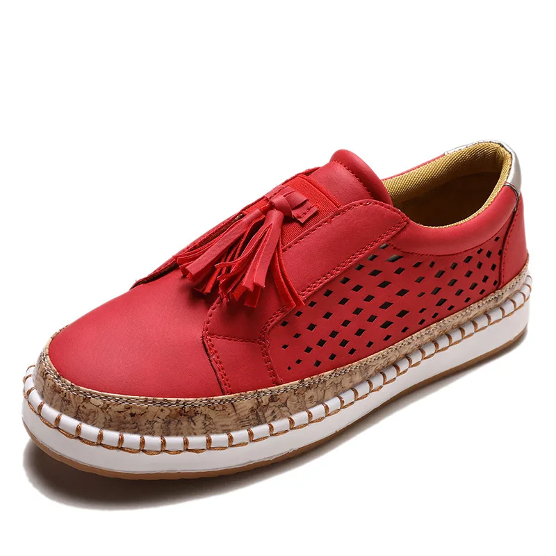 

Large Size Casual Shoes with A Set of Feet Female A Pedal Flat Lazy Shoes Stitching Tassel Low To Help Women's Shoes