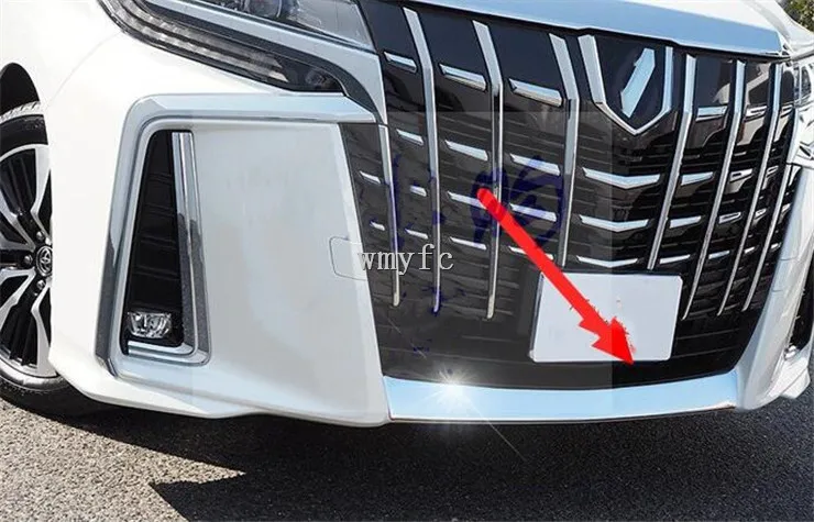 Exterior Accessories For Toyota Alphard AH30 2019 + 304 Stainless Steel Sport Edition Front Head Bumper Cover Trim Styling | Автомобили и