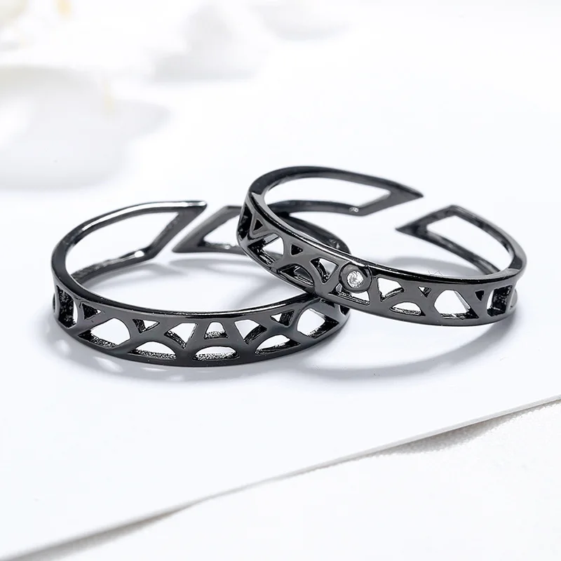 Оригинальное Открытое кольцо LOYE на палец элегантные регулируемые парные кольца