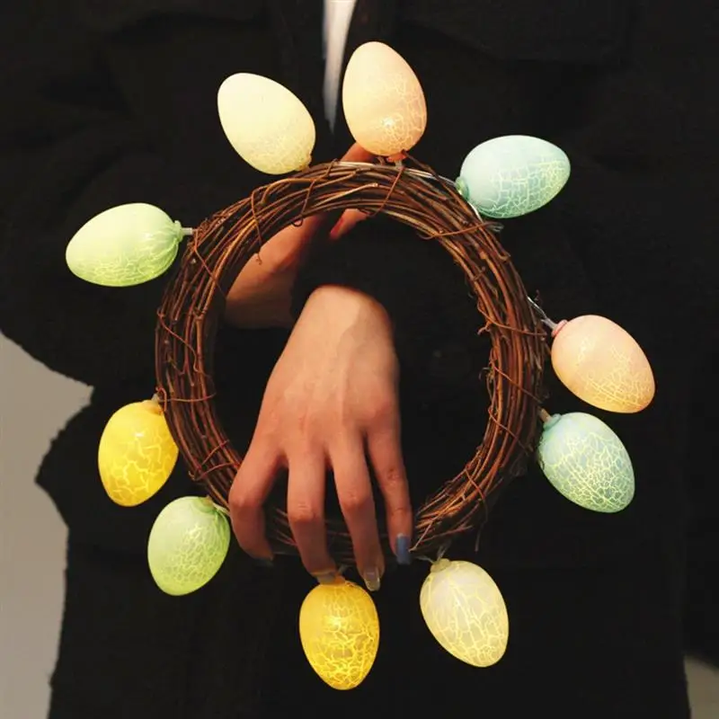 1 65 м Пасхальная яичная нить светильник 10 светодиодов струнная лампа праздничное