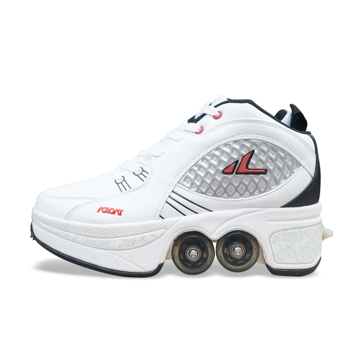 NEW-5 Hot Shoes Casual Sneakers Walk+Skates Deform Wheel Skates for Adult Men Women Unisex Couple Childred Runaway Skates Four-wheeled - Цвет: NEW-5