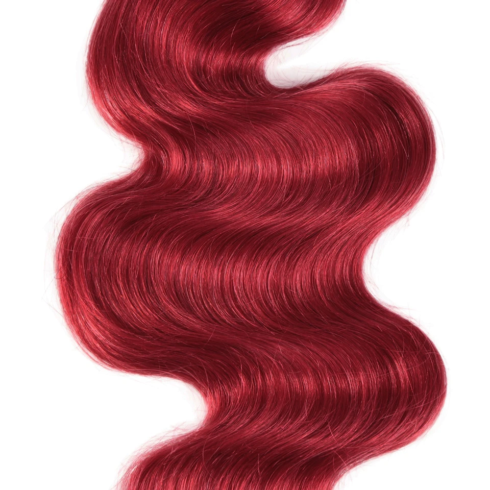 Гладкие бразильские волнистые пряди 8-28 30 дюймов шикарные красные человеческие