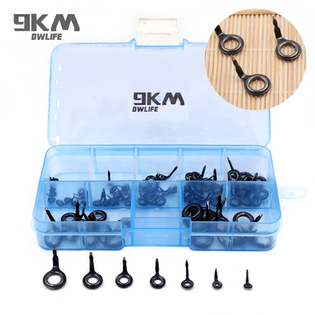 

Fishing Rod Guides 35~70pcs Stainless Steel MK Rod Repair Kit Building Ceramic Ring Freshwater Saltwater Fishing Tool 1.5~6.8mm
