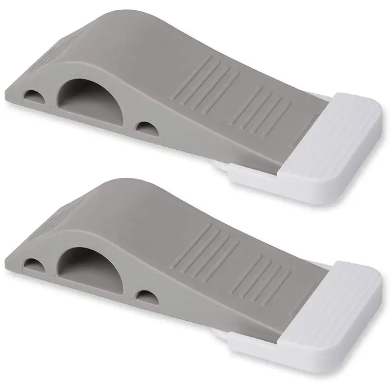 Door Stopper 2 Pack Set Premium Heavy Duty Stop Rubber Wedge with Decorative Storage Holder-Perfect Doorstop for Draft St | Обустройство