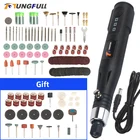 Электрическая мини-дрель, гравировальная ручка, вращающиеся инструменты сделай сам, набор мини-дрелей для полировки, сверления, резки