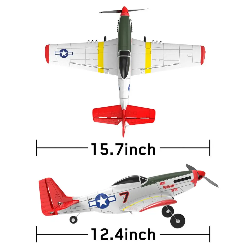 2020 eachine mini p 51d epp 400mm wingspan 24g 6 осевой электричес
