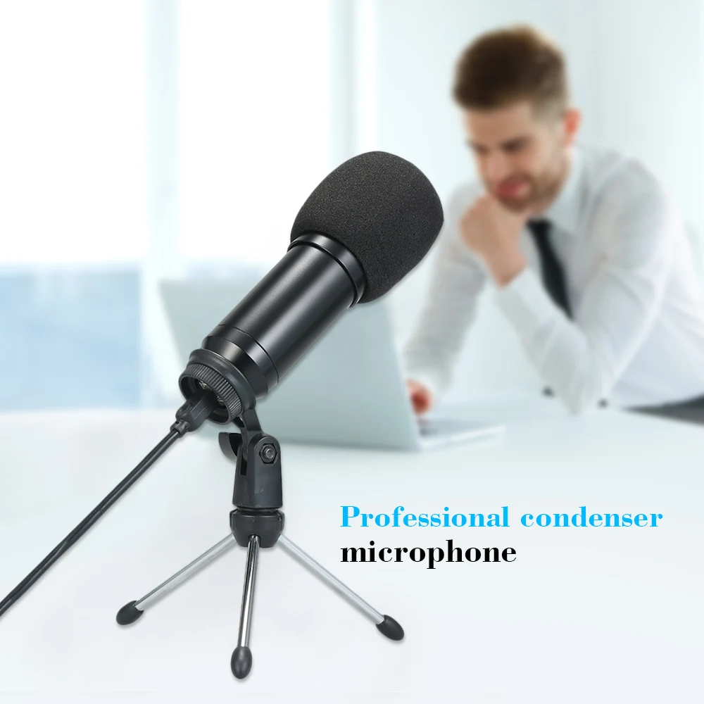 Микрофон конденсаторный со стойкой и кольцесветильник кой USB | Электроника