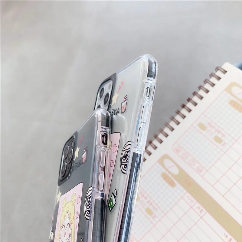 Забавный милый чехол для телефона Sailor Moon iphone 11 Pro Max 7 8 plus X XR XS модный прозрачный