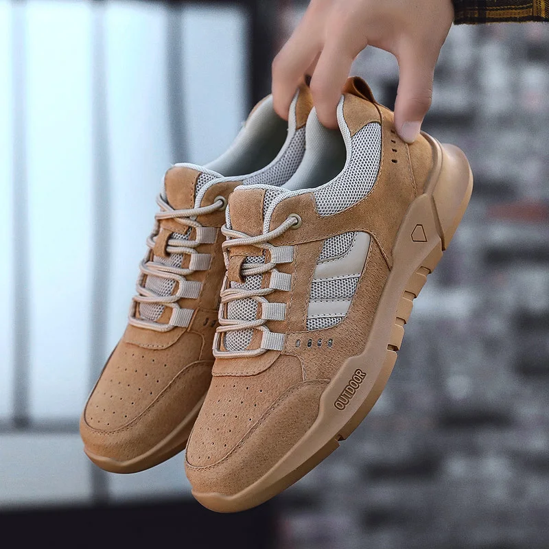 Мужская повседневная обувь модные Серые кроссовки удобные на массивном каблуке