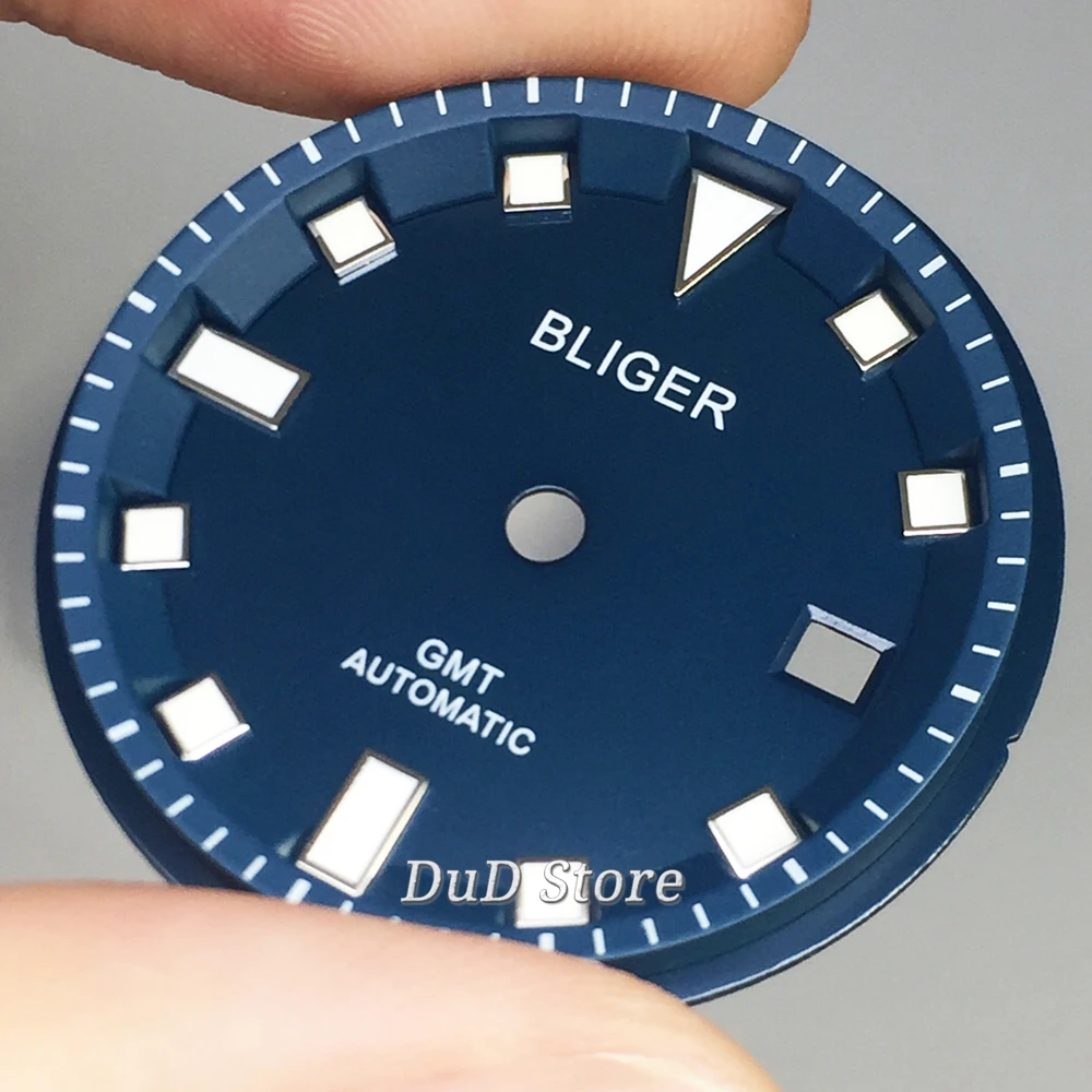 

Bliger 32.5mm luminous Sterile blue watch dial fit Miyota 8205/8215/821A/82series ETA 2836/2824 Mingzhu DG2813/3804 movement