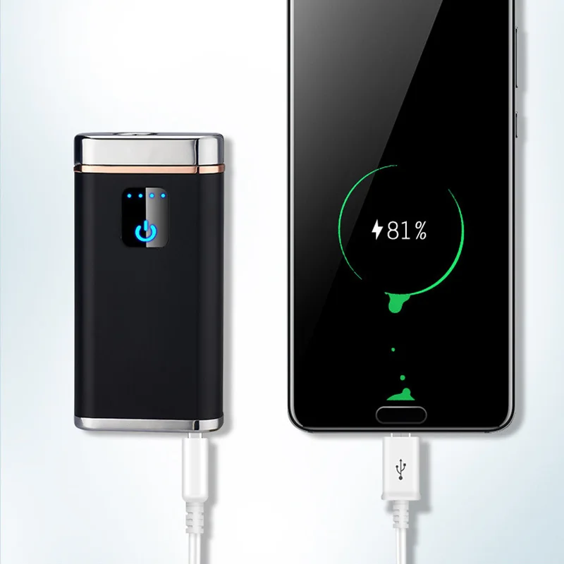 Светодиодный фонарик 2A Мощность банка электрическая зажигалка для сигарет Smart