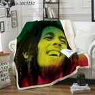 Боб Марли Регги певица 3D печать плед плюшевое одеяло шерпа тонкое искусственное кресло постельное белье взрослые дети 01