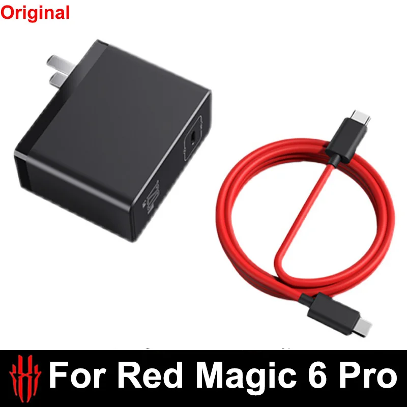 Original For Nubia Red Magic 6 pro 120 Watt Charger USB Dual Type-C PD Qucik Fast Charging 6A Cable USB-C Cabel RedMagic 6 Pro