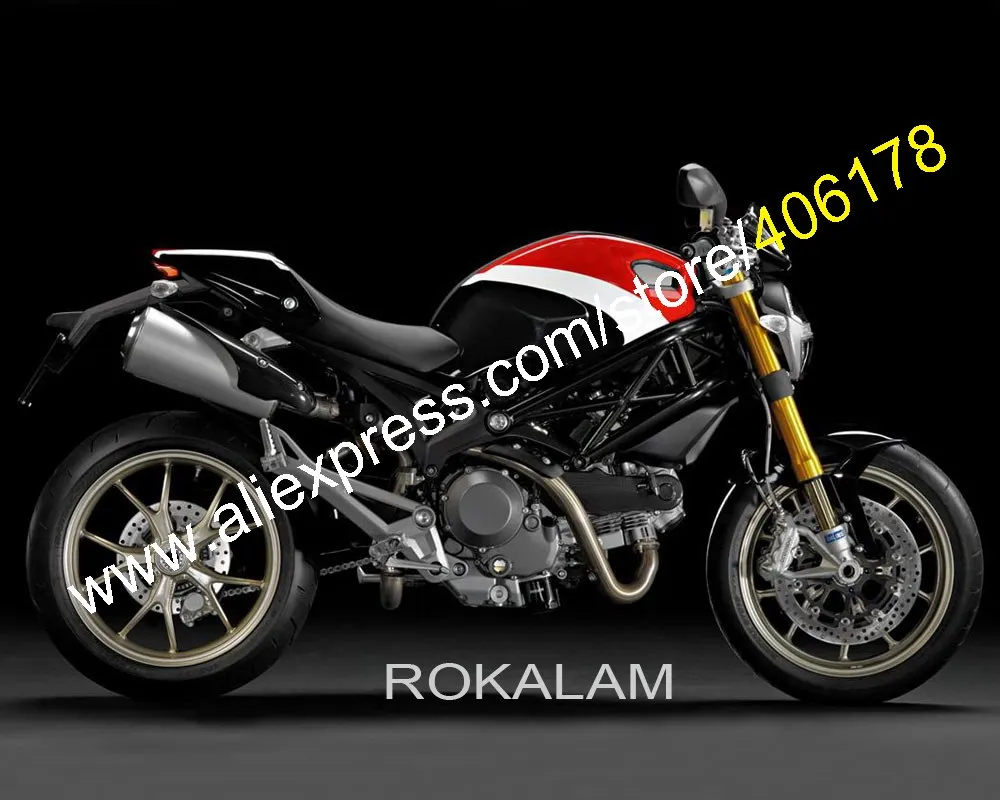 

For Ducati 696 795 796 M1100 09 10 11 12 13 1100 1100S 2009-2013 Motorbike ABS Bodywork Fairing Kit (Injection Molding)