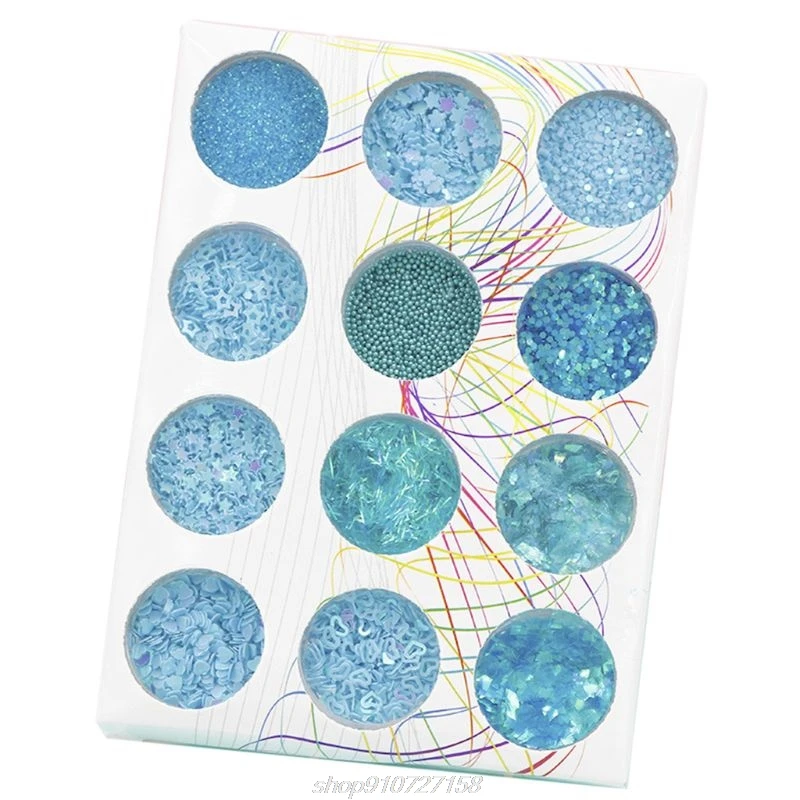 

12 Bottles/Set Shiny Sequin Glittering DIY Filling Materials Filler Epoxy Crafts Jewelry Manicure Exquisite D14 20 Dropship