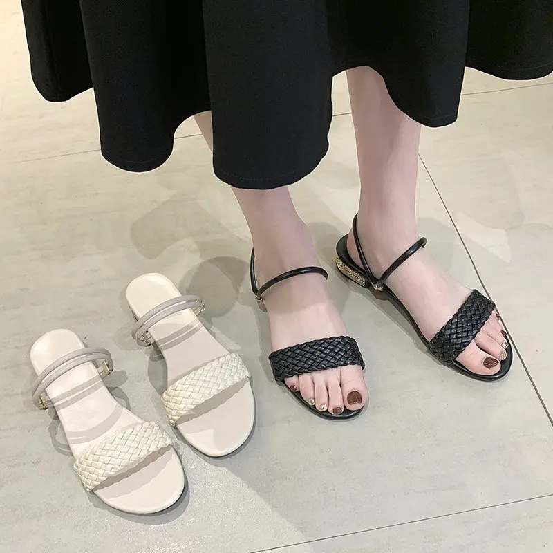 

Шлепанцы женские из экокожи, роскошные мягкие тапочки, удобная летняя дизайнерская обувь на плоской подошве, римские сандалии, резиновая обувь, 2021