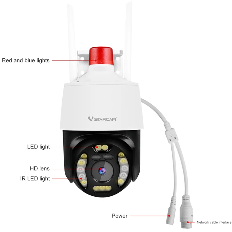 VStarcam новая 3MP/5MP HD наружная камера безопасности более легкая WiFi Водонепроницаемая